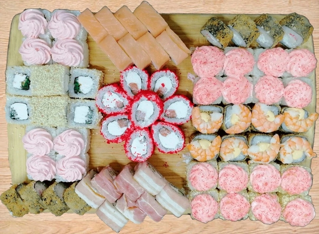 Запеченный набор суши фото 117
